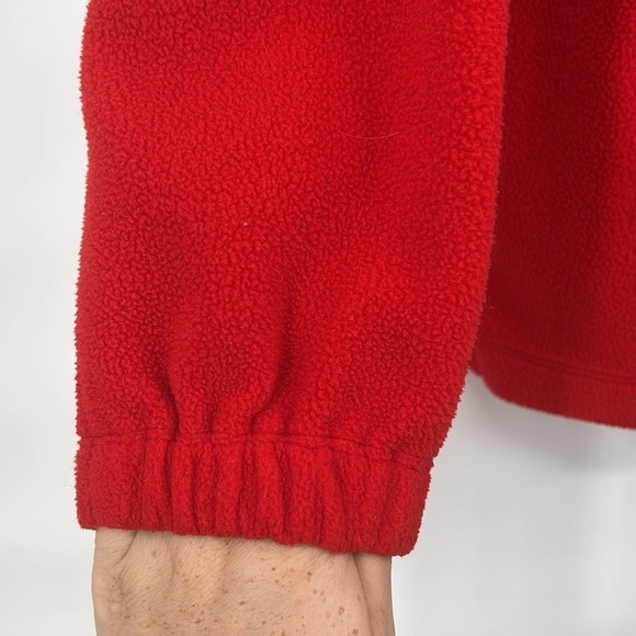 Harley Davidson red white fleece pullover size large - Picture 6 of 8